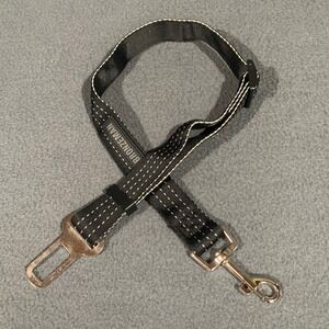 Bronzeman Dog Pet Car Seat Belt Safety Lead Vehicle Restraint Black Reflective